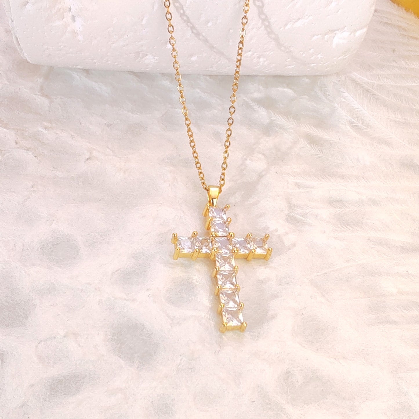 Diamond Gold Cross Necklace