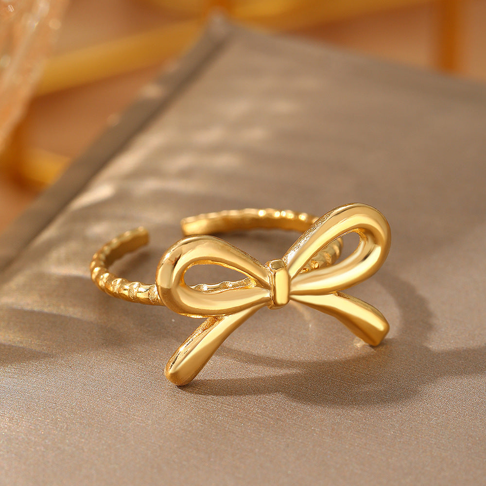 Bowknot Gold and Sliver Rings
