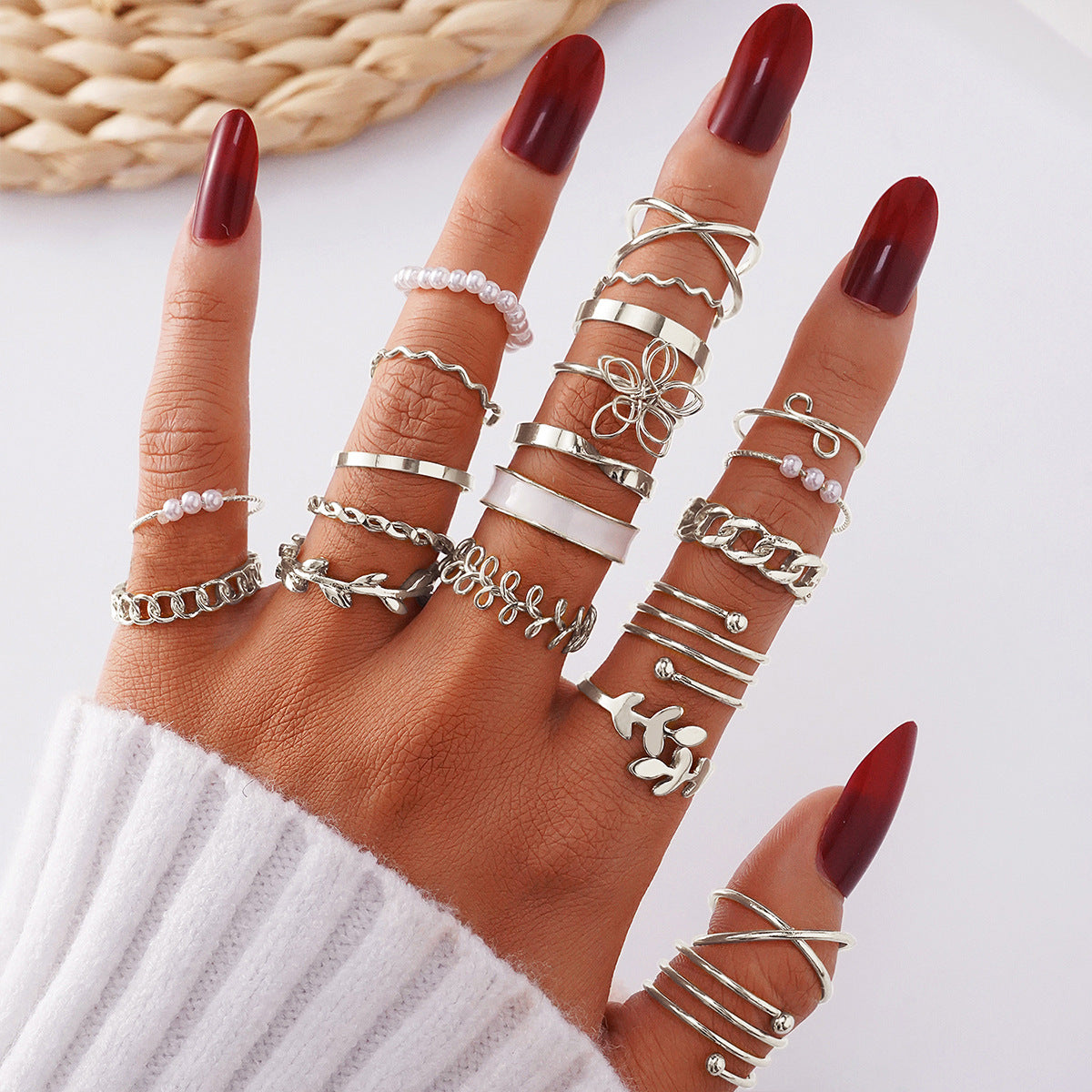 Gold 23 Piece Ring Set