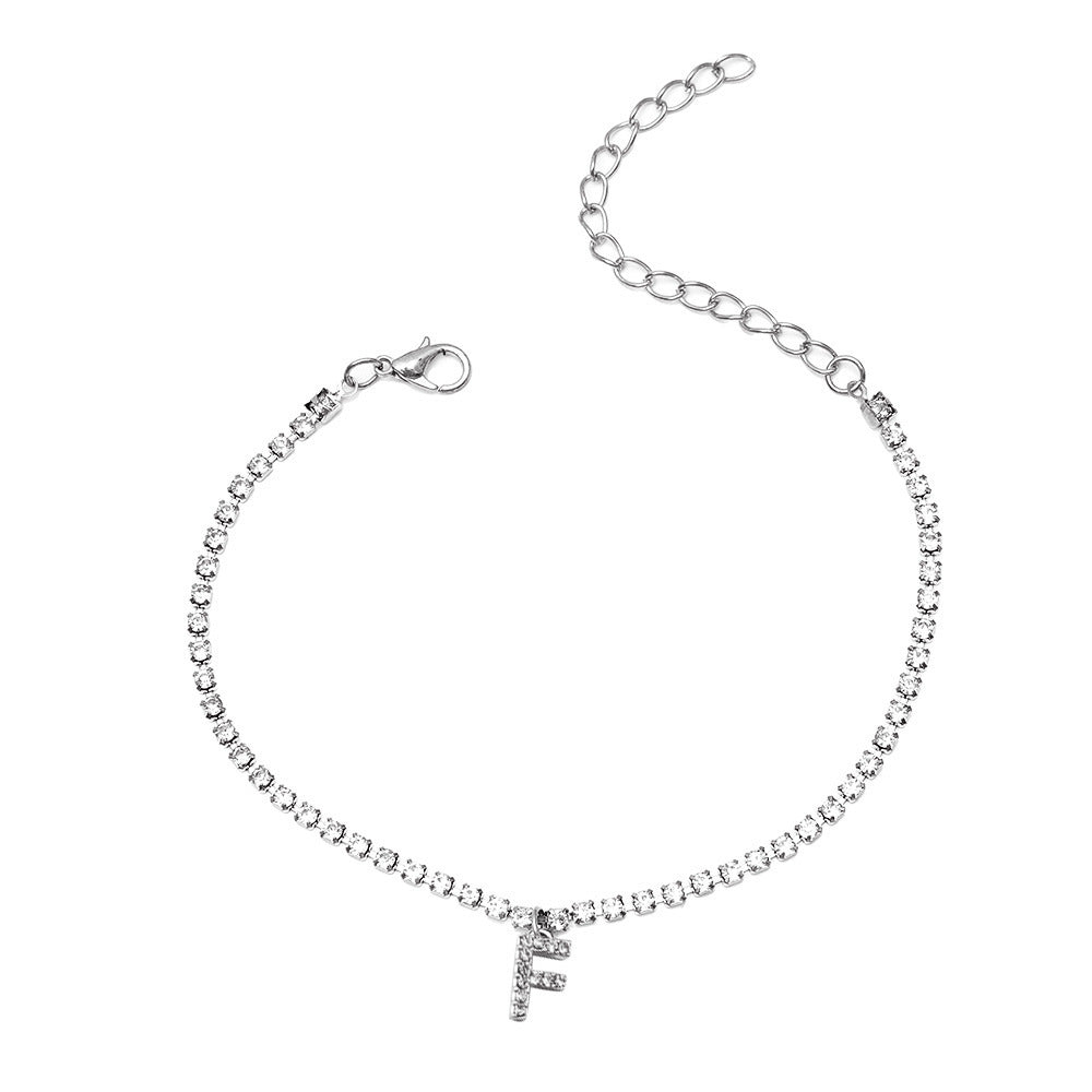 Diamond Letter Anklet