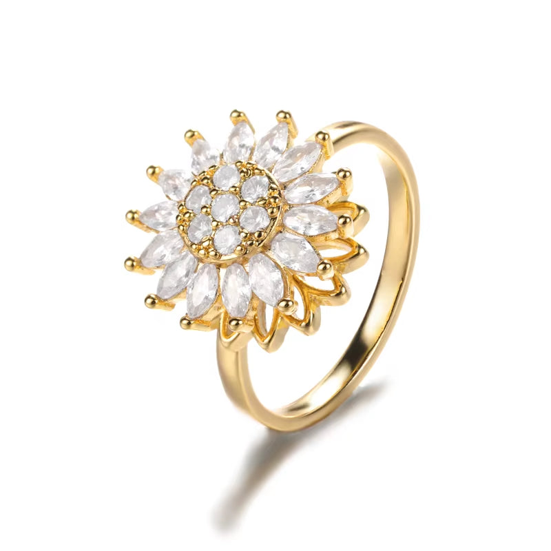 Kourtneys Lucky 4 Leaf Clover Anxiety Ring