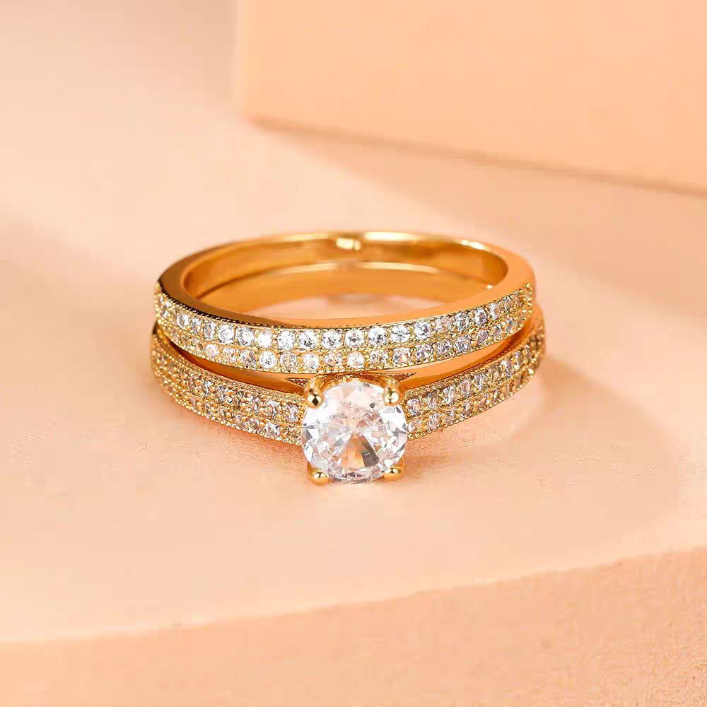 Full-Diamond Stacked Ring