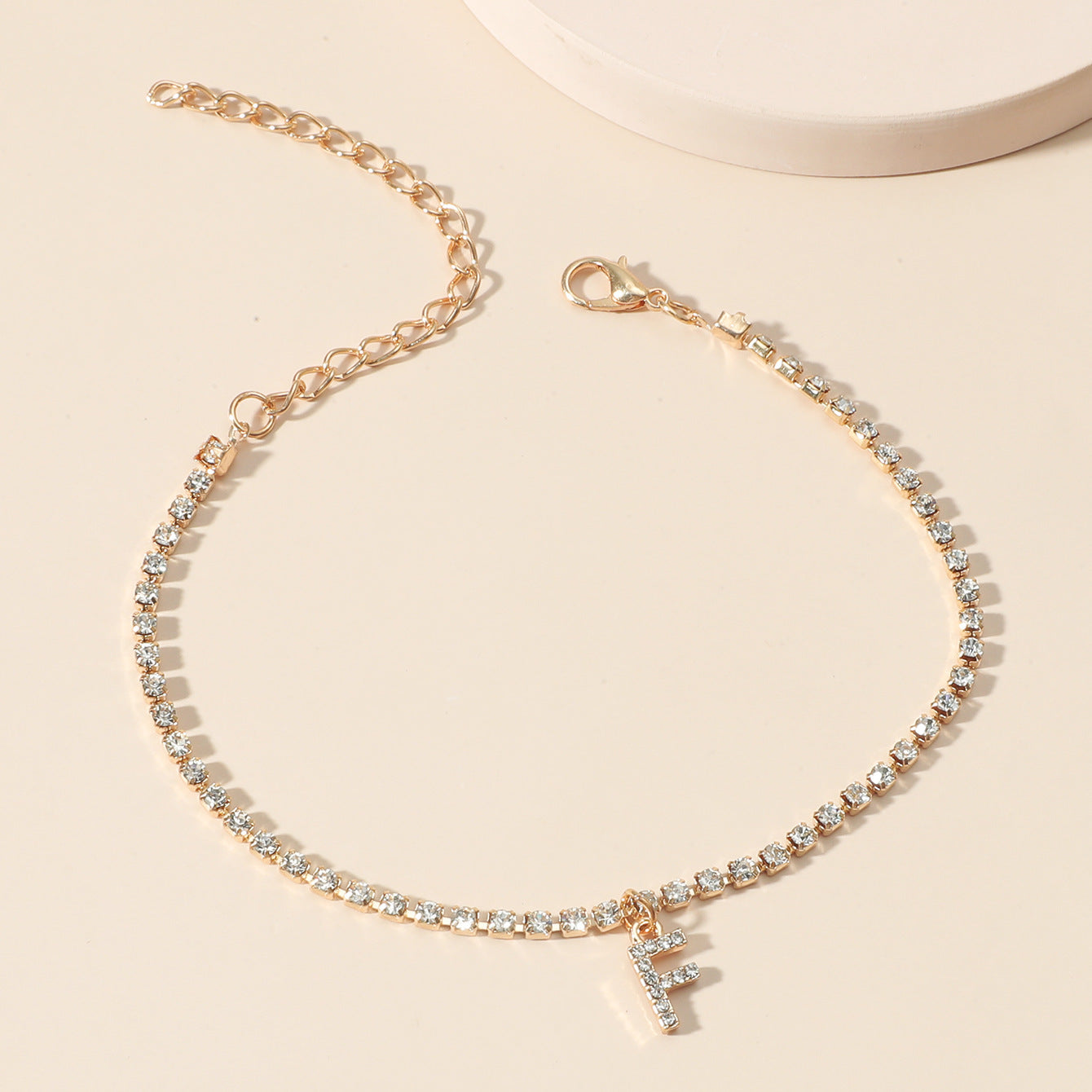 Diamond Letter Anklet