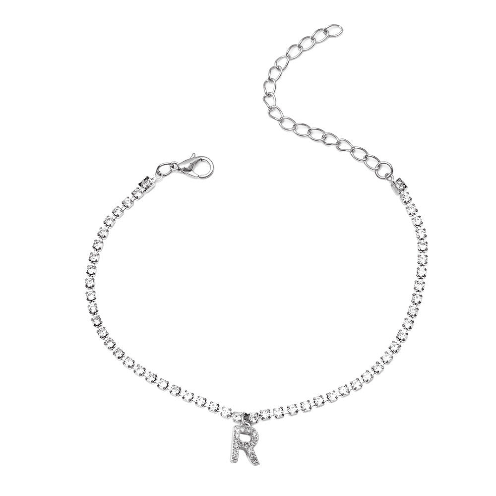 Diamond Letter Anklet
