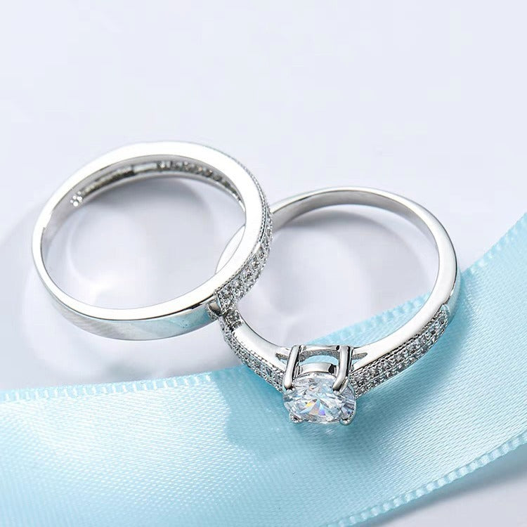 Full-Diamond Stacked Ring