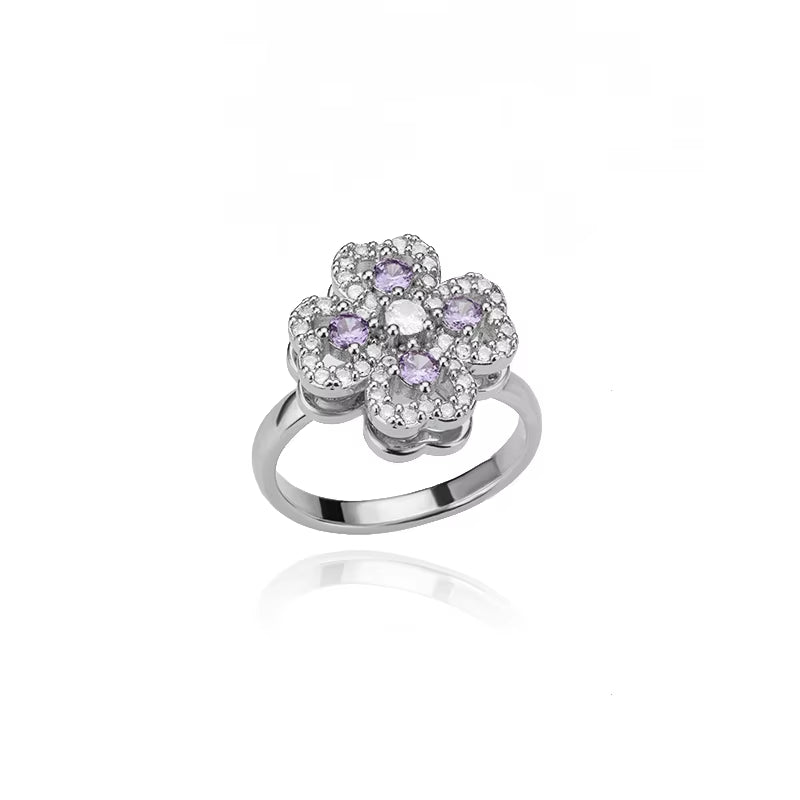 Kourtneys Lucky 4 Leaf Clover Anxiety Ring