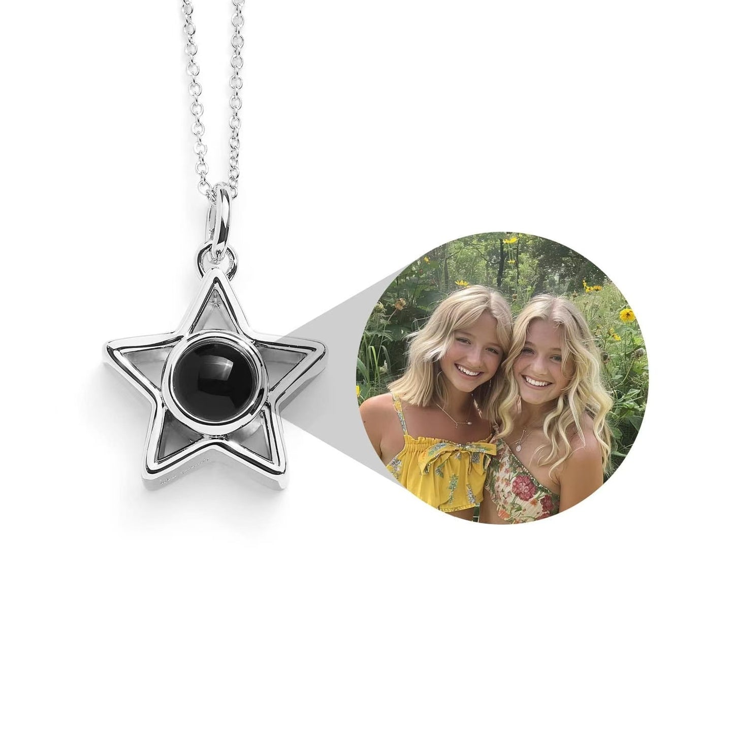 Pentagram Projection Pendant Necklace