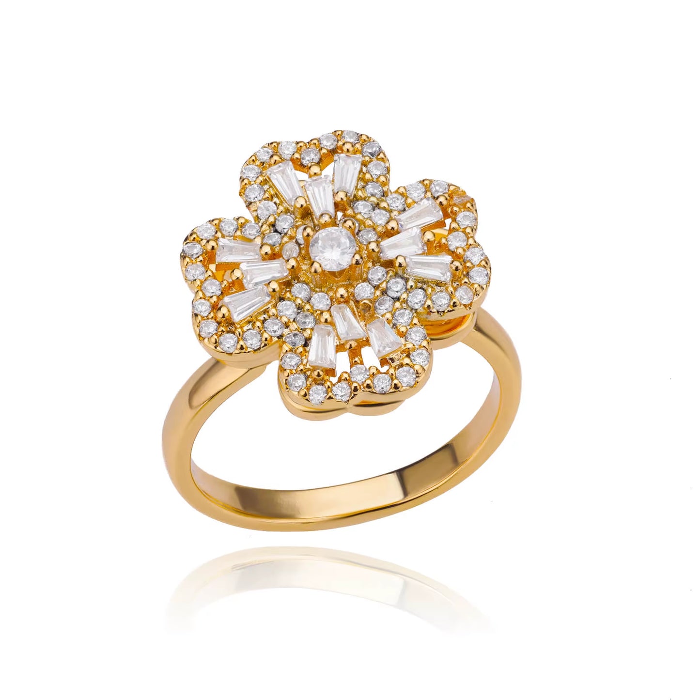 Kourtneys Lucky 4 Leaf Clover Anxiety Ring