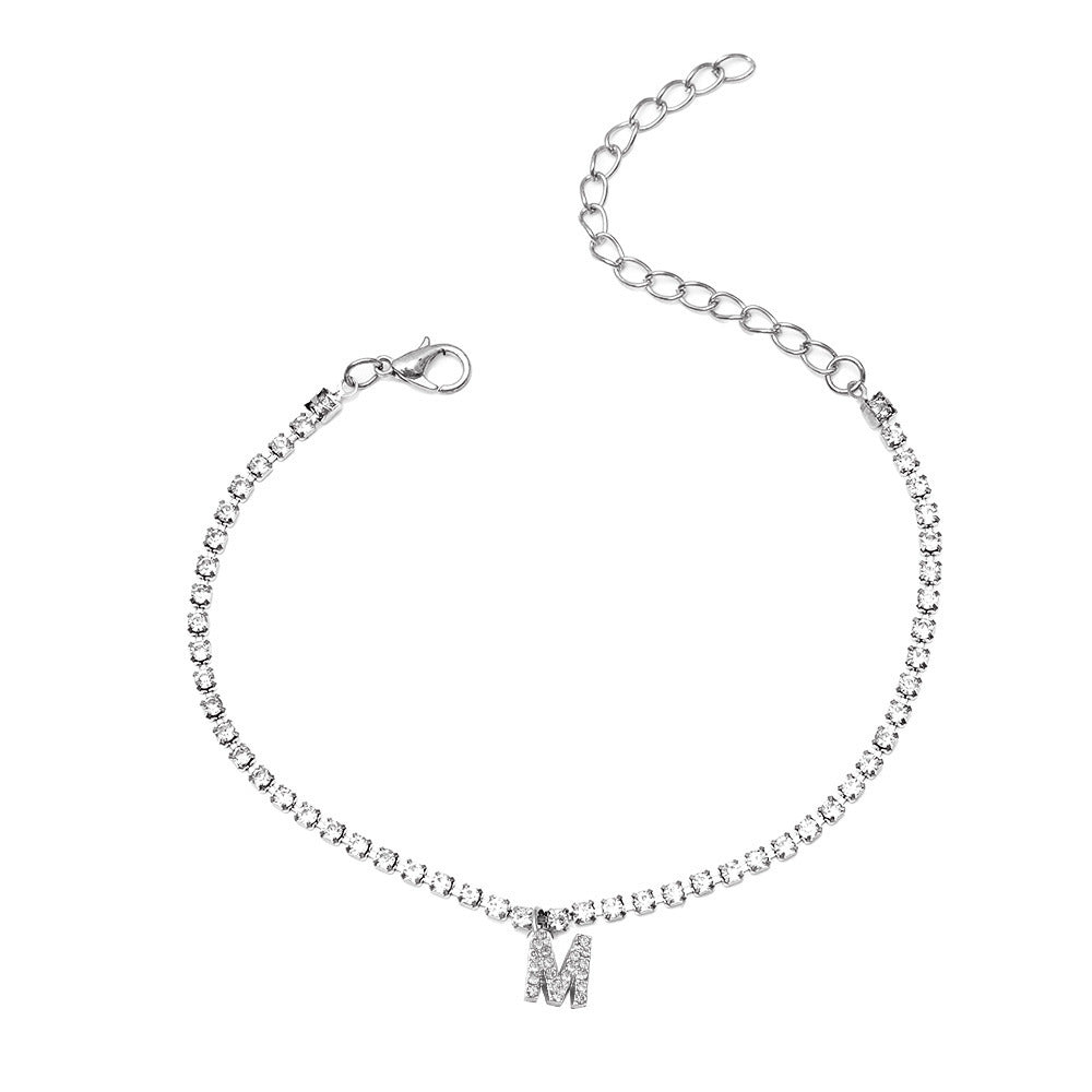 Diamond Letter Anklet