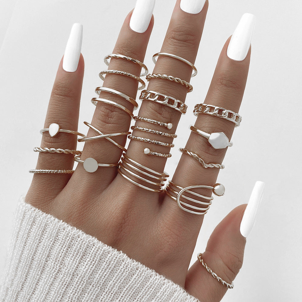 Gold 23 Piece Ring Set