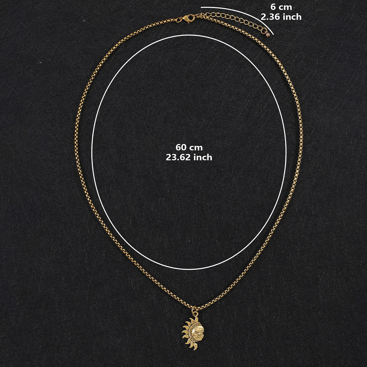 Sun And Moon Necklace and Earrings