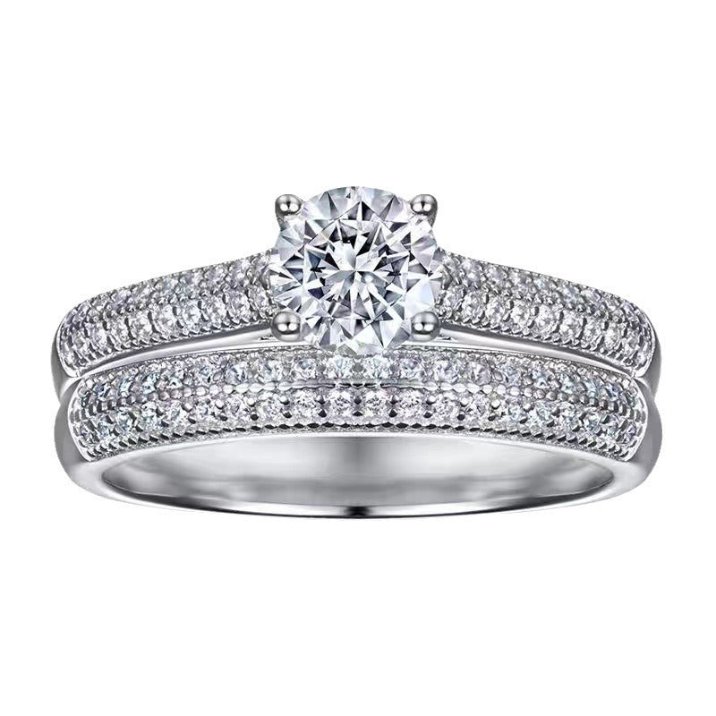 Full-Diamond Stacked Ring