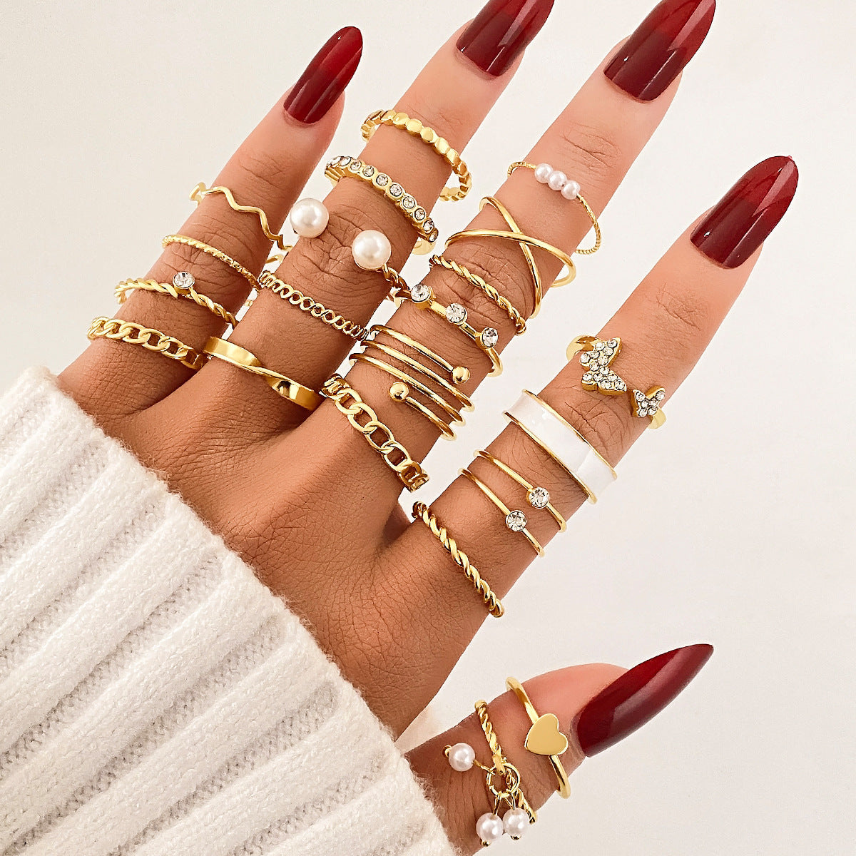 Gold 23 Piece Ring Set