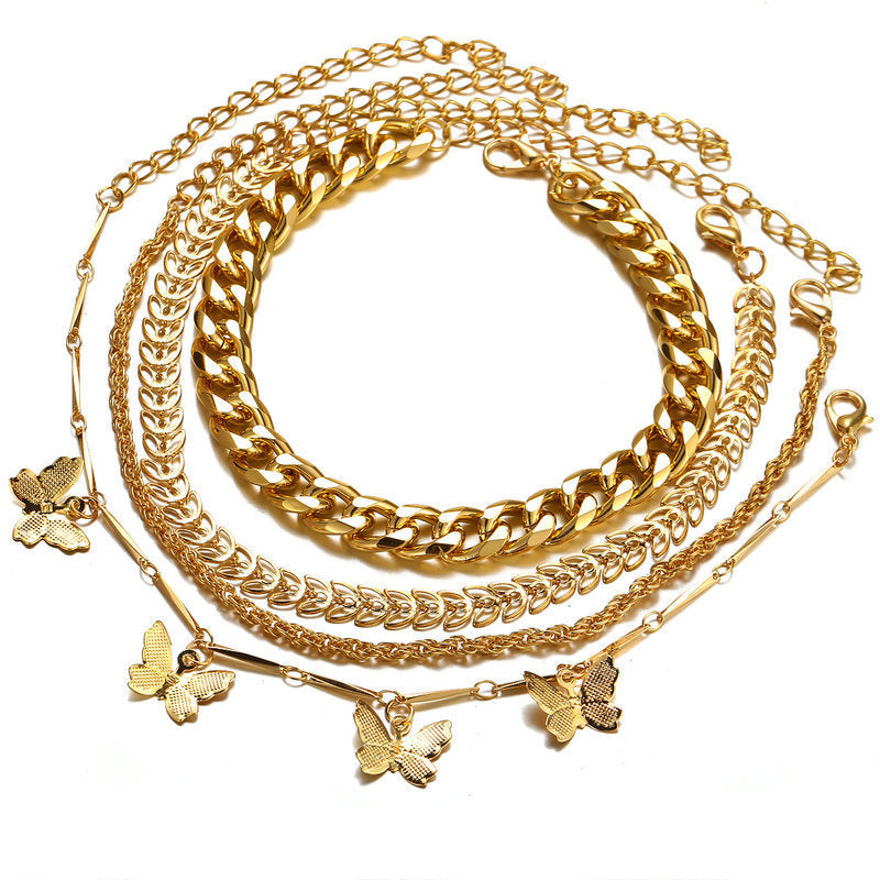 Butterfly Anklet/Bracelet Set