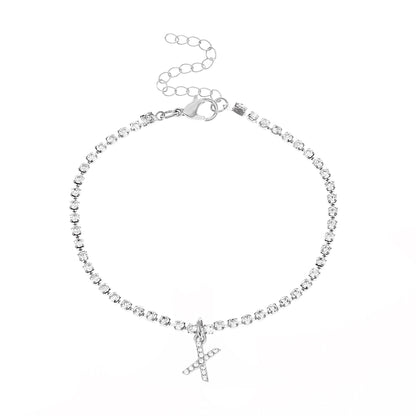 Diamond Letter Anklet