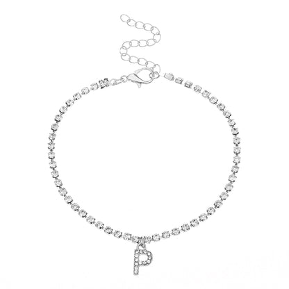 Diamond Letter Anklet