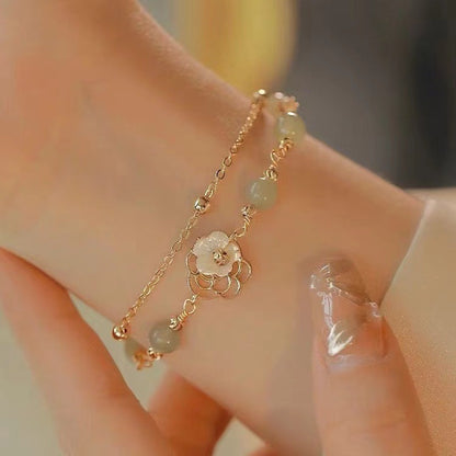 Jade Flower Bracelet