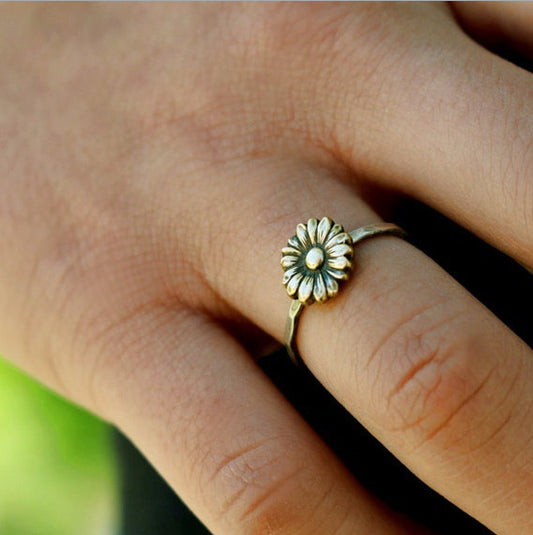 Gold Sunflower ring