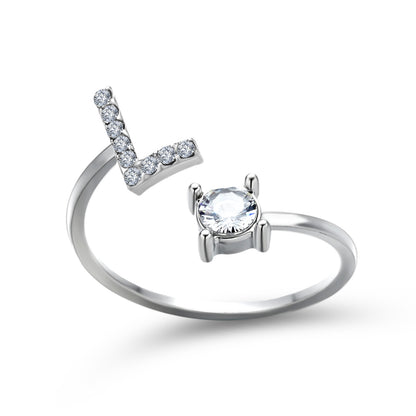 Women's Gold Letter Initial Ring