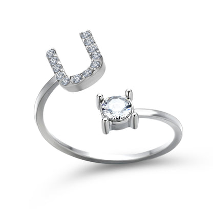Women's Gold Letter Initial Ring