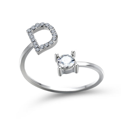 Women's Gold Letter Initial Ring