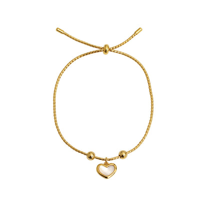 Shell Peach Heart Love Bracelet
