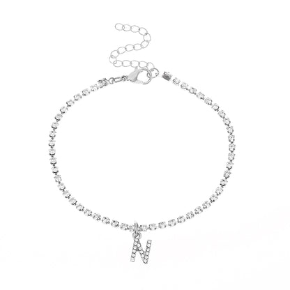 Diamond Letter Anklet