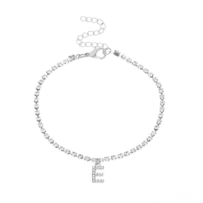 Diamond Letter Anklet