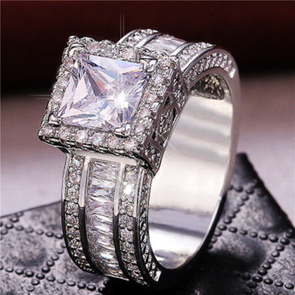 Rhinestone Square Ring
