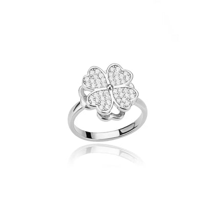 Kourtneys Lucky 4 Leaf Clover Anxiety Ring 