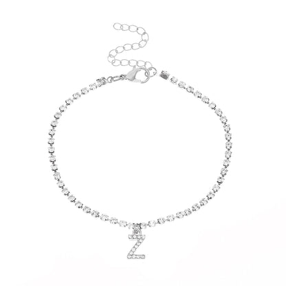 Diamond Letter Anklet