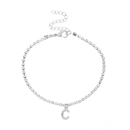 Diamond Letter Anklet