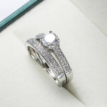 Full-Diamond Stacked Ring