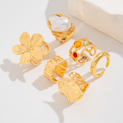 French Style Baroque Pearl Ring