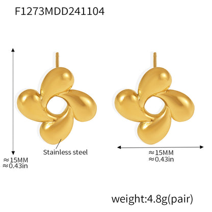 Plant Flower Necklace and Earrings
