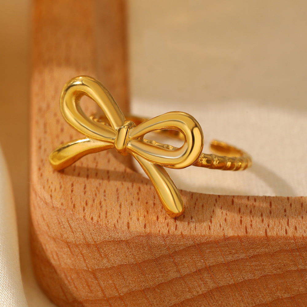 Bowknot Gold and Sliver Rings