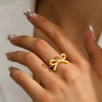 Bowknot Gold and Sliver Rings