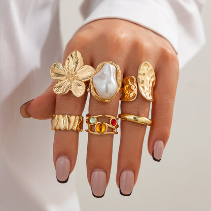 French Style Baroque Pearl Ring