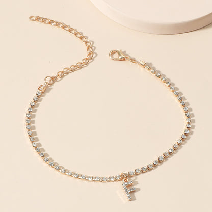 Diamond Letter Anklet