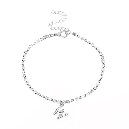 Diamond Letter Anklet