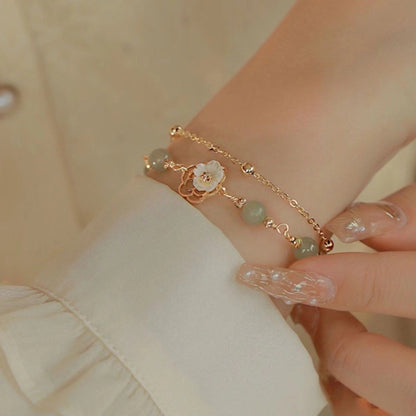 Jade Flower Bracelet