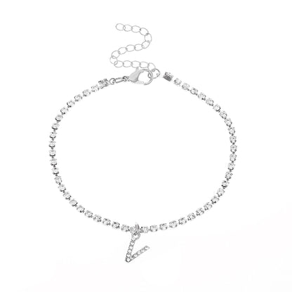 Diamond Letter Anklet