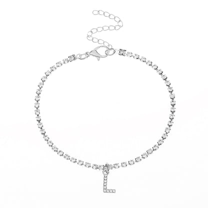 Diamond Letter Anklet