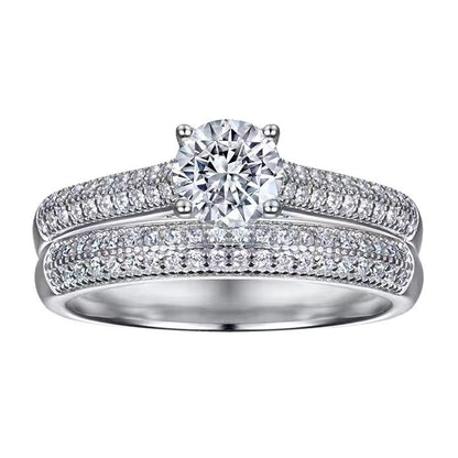 Full-Diamond Stacked Ring