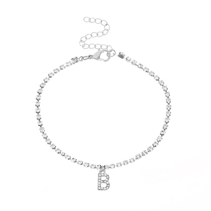 Diamond Letter Anklet